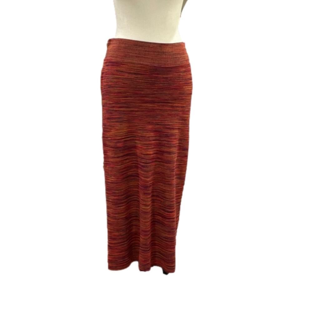 Anthropologie Maeve Persimmon Space-Dyed Midi Skirt, Size M